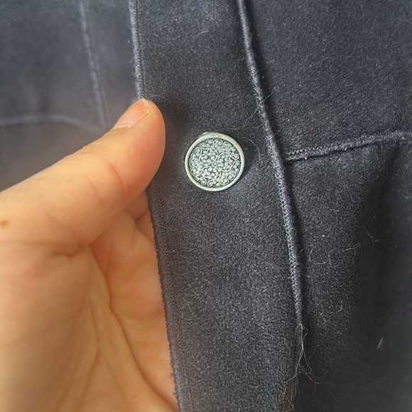 Proportion Petite vintage made in Canada black faux suede jacket shacket shirt - Picture 4 of 5